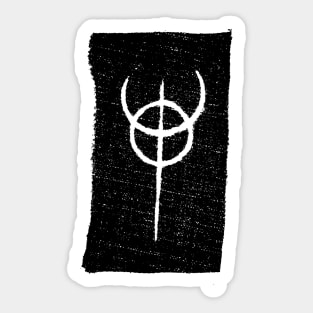 Gritty Clavicula Nox symbol Sticker